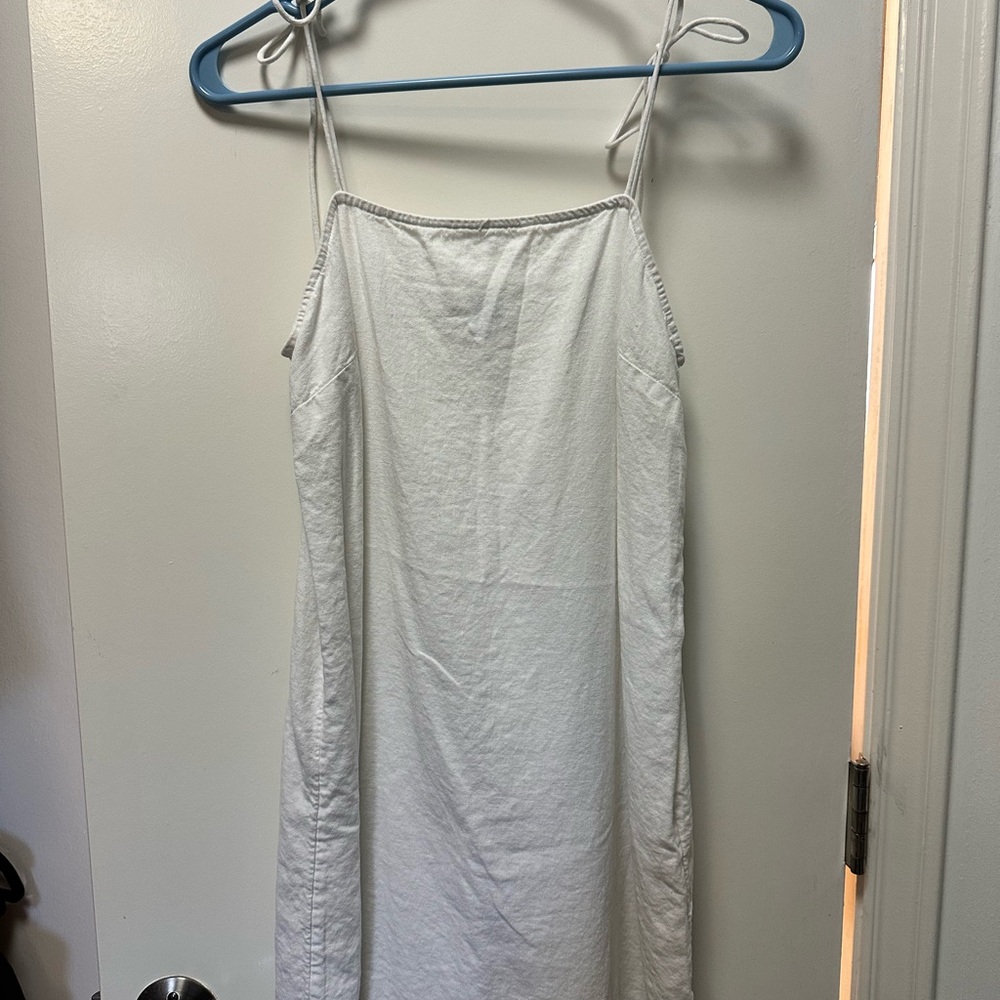 White linen Dress